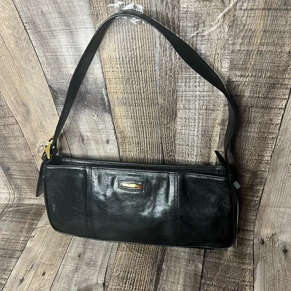 Oroton black leather shoulder handbag - Picture 5 of 15